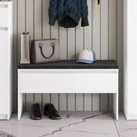 Silvis Wooden Hallway Seating Bench In White