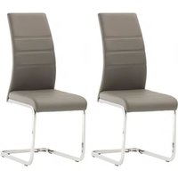 Sako Grey Faux Leather Dining Chair In A Pair