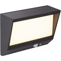 Solar LED Polycarbonate Outdoor Wall Light Vertical In Black