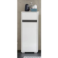 Solet Bathroom Floor Storage Cabinet In White Gloss