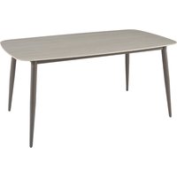 Solomona Ceramic Rectangular Dining Table In Matt Latte