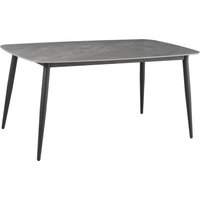 Solomona Ceramic Rectangular Dining Table In Ruibei Grey