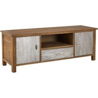 Sophia Wooden TV Stand With 2 Doors And 1 Drawer In Natural