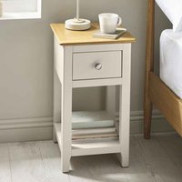 Sorrento Wooden Bedside Cabinet with 1 Drawer in Taupe