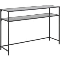 Sparks Wooden Console Table With 1 Shelf In Ash Black