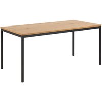 Sparks Wooden Dining Table Rectangular In Oak And Black