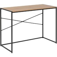 Sparks Wooden Laptop Desk With Black Metal Frame In Oak