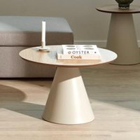 Stanford Medium Wooden Coffee Table With Grey Base In Matt Oak