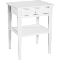Stockton Wooden 1 Drawer Side Table In White