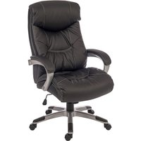 Salinas Leather Home And Office Chair In Black