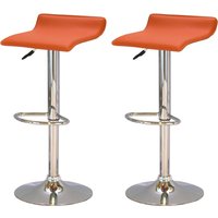 Furniture in Fashion Get 59% Discount on Stratos Orange PVC Bar Stools with Chrome Base Pair