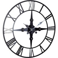 Symbia Round Wall Clock In Black Metal Frame
