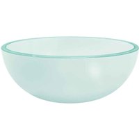 Tacoma Round Countertop Basin Without Waste 300mm Wide 0TH - Frosted Glass