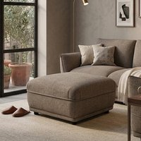 Tavion Fabric Footstool in Pebble