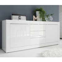 Taylor High Gloss Sideboard With 2 Doors 3 Drawers In White
