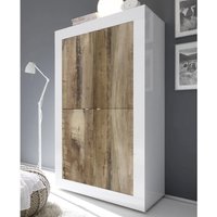 Taylor White Gloss Highboard With 4 Doors In Pero