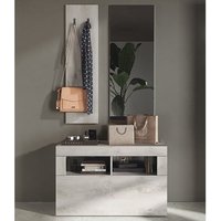 Taylor Wooden Hallway Furniture Set In White Oak Pine