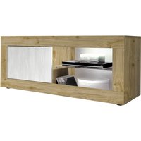 Taylor Wooden TV Stand 1 Door In Cadiz And White With LED