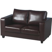 Trinkal 2 Seater Sofa In A Box Made of Brown Faux Leather