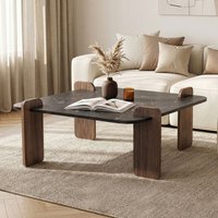 Albury Square Wooden Coffee Table in Lotus and Walnut