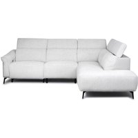Thorndale Fabric Electric Recliner Corner Sofa Suite - Light Grey
