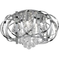 Tilly 3 Light Ceiling Flush In Chrome And Clear Glass Balls Tilly 3 Light Ceiling Flush In Chrome And Clear Glass Balls