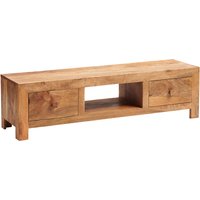 Tivat Mango Wood TV Stand Wide In Light Mahogany
