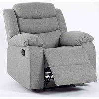 Torlix Fabric Recliner 1 Seater Sofa in Light Grey
