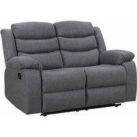 Torlix Fabric Recliner 2 Seater Sofa in Dark Grey