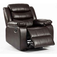 Torlix Faux Leather Recliner 1 Seater Sofa in Brown