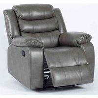 Torlix Faux Leather Recliner 1 Seater Sofa in Grey