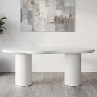 Toscano Rectangular Wooden Dining Table in White
