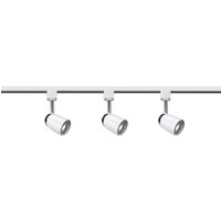 Track LED 3 Light Spotlight In White Metal