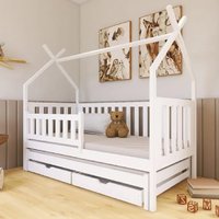 Tracy Wooden Day Bed With Bonnell Mattress And Trundle In White