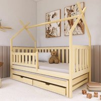 Tracy Wooden Day Bed With Foam Mattress And Trundle In Pine