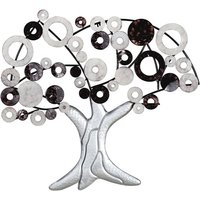 Tree Metal Wall Art In Black And White