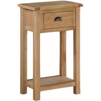 Trevino Wooden Side Table With 1 Drawer In Oak