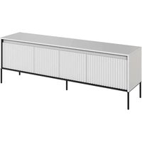 Trier Wooden TV Stand Small With 4 Doors In Matt White