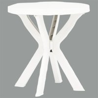 Turlock Round Plastic Bistro Table In White