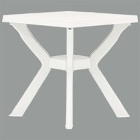 Turlock Square Plastic Bistro Table In White