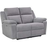 Tyrone Fabric Electric Recliner 2 Seater Sofa In Stone