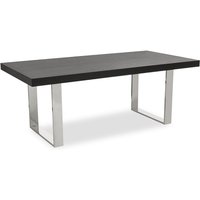 Ulmos Wooden Dining Table With U-Shaped Base In Black
