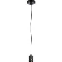 Endon Collection Urban 1 Light Pendant Black Chrome Plate E27, Black