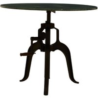 Vance 90cm Green Marble Top Dining Table With Black Metal Legs