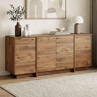Varen Wooden Sideboard with 4 Doors in Atlantic Pine