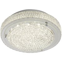 Vesta LED Flush Light In Chrome With Crystal Centre Decor Vesta LED Flush Light In Chrome With Crystal Centre Decor