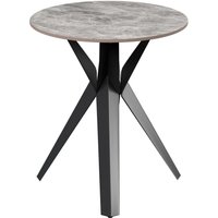 Villanova Sintered Ceramic Side Table In Gloss Grey