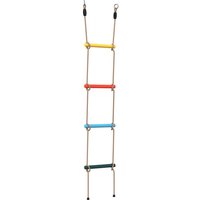Vineland Rattan Kids Rope Ladder With 4 Rungs In Multicolour