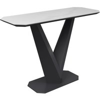 Viroqua Ceramic Console Table In Matt White