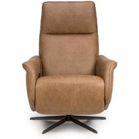 Vistara Leather Swivel Recliner Chair in Brown